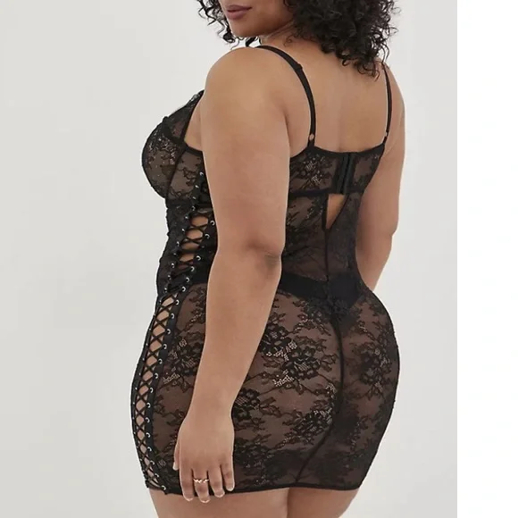 Torrid Black Lace Chemise Sz 2x - Picture 2 of 7